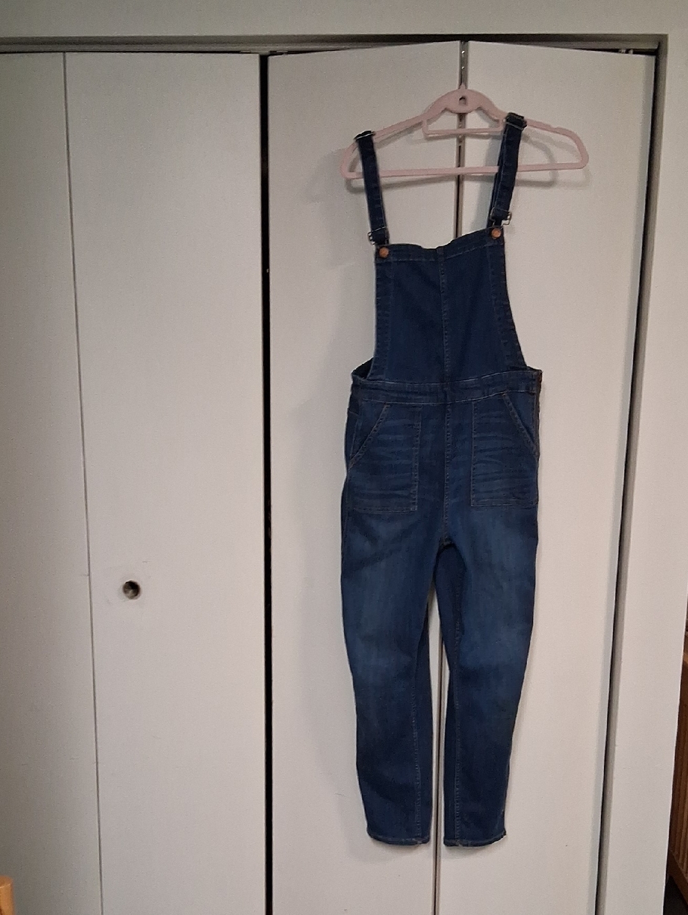 Denim Overalls - Blue Size L Madewell with Side Zipper